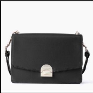 NEW Kate Spade Black Medium Convertible Flap Shoulder Bag/Purse